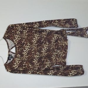 Long sleeve side tie top